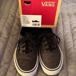 Vans Black Glitter Sneakers